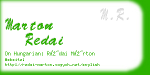 marton redai business card